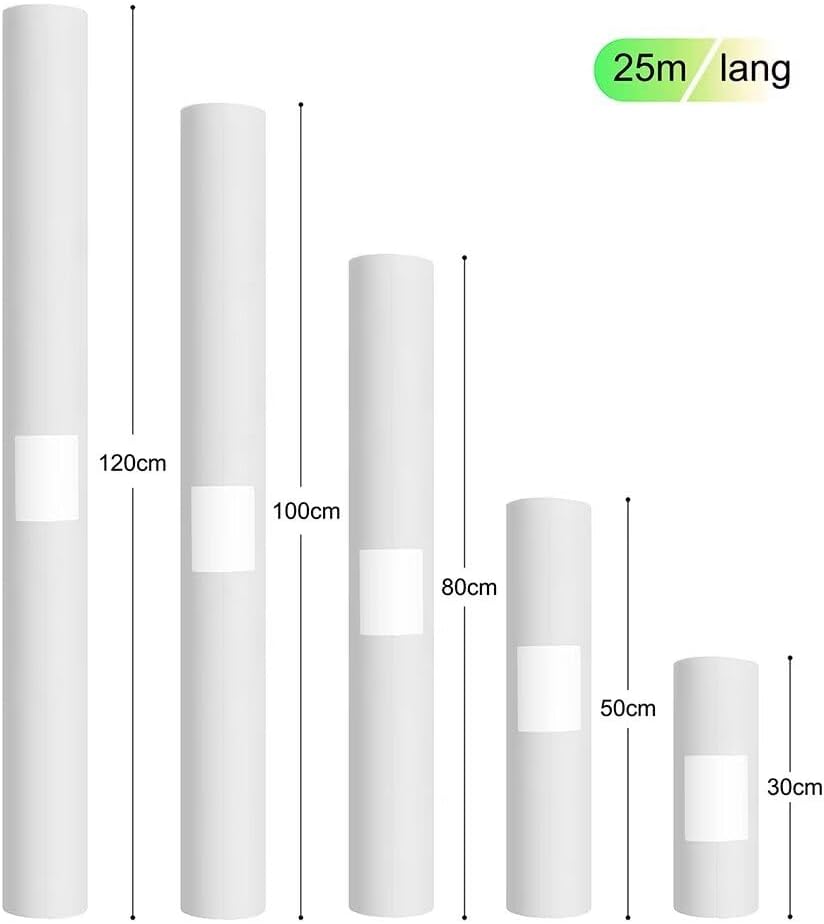 Tischdeckenrolle, 1 × 45M, Weiss, Einweg Vlies Stoffähnlich Tischdecke Rolle, Meterware Tischtuchrol