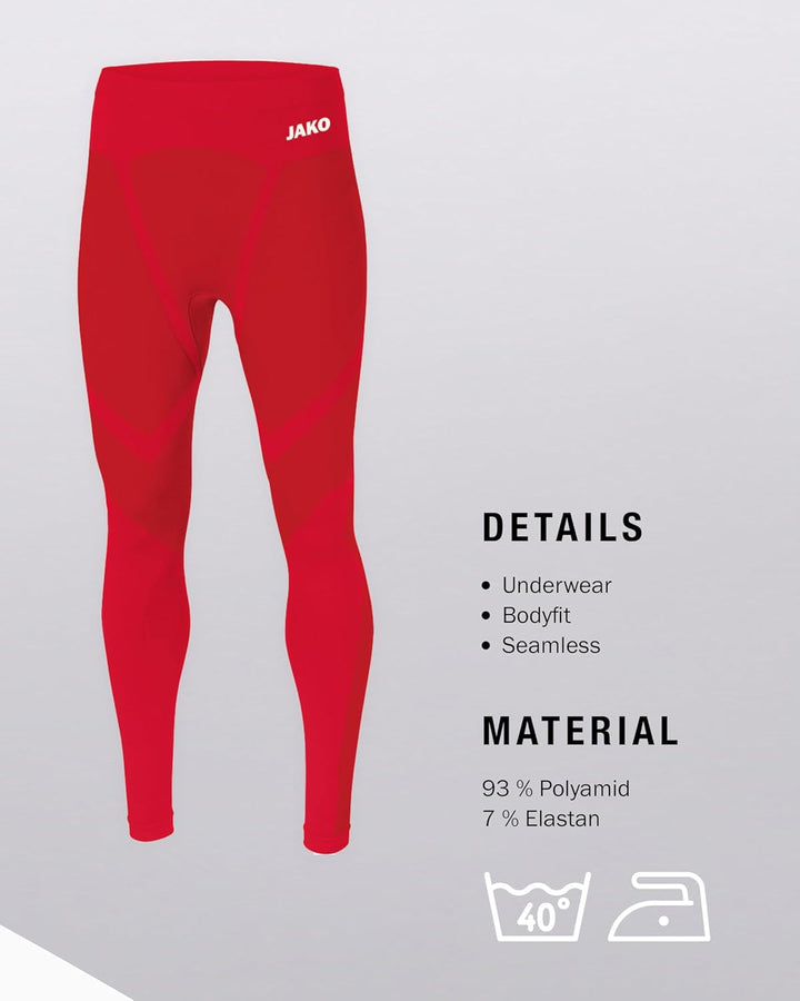 JAKO Unisex Longsleeve Comfort 2.0, Sportrot