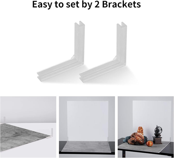 Selens 60x60cm Hintergrund Boards Kit, Flow Gold Weiss Marmor Textur Essen Hintergründe 2 Stück Flat