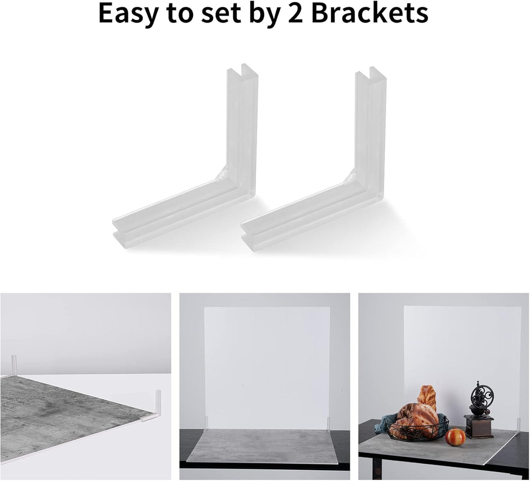 Selens Hintergrund Boards Kit für Food Fotografie, 60x60cm Hintergründe Grau Zement Weiss Marmor Tex