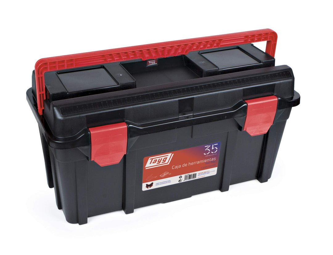 Tayg 4000871321 Werkzeugkasten aus Kunststoff Nr.35 Sortimentkoffer Nr. 35 mit 2 Einlagen und Box 58