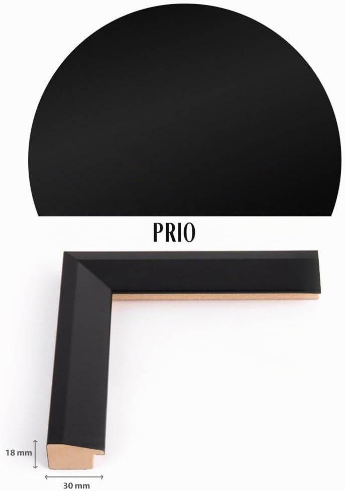 Bildershop-24 Puzzlerahmen PRIO 50x70cm Schwarz (matt) für ca. 500-1000 Teile, Schwarz (Matt)