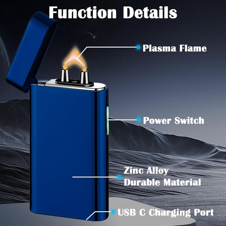 Elektrisch Lichtbogen Feuerzeug USB Aufladbar Plasma Elektro Winddicht Flamme Feuerzeuge USB C Wiede