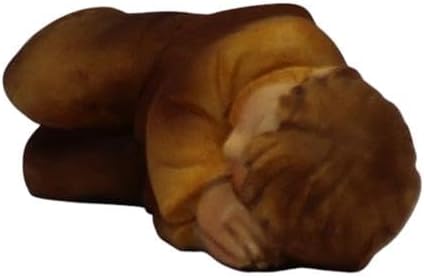 ZICOM Krippenfigur Miniaturfigur Schlafender Junge liegend 5,7cm handbemalt Polyresin, Modellbau Pup