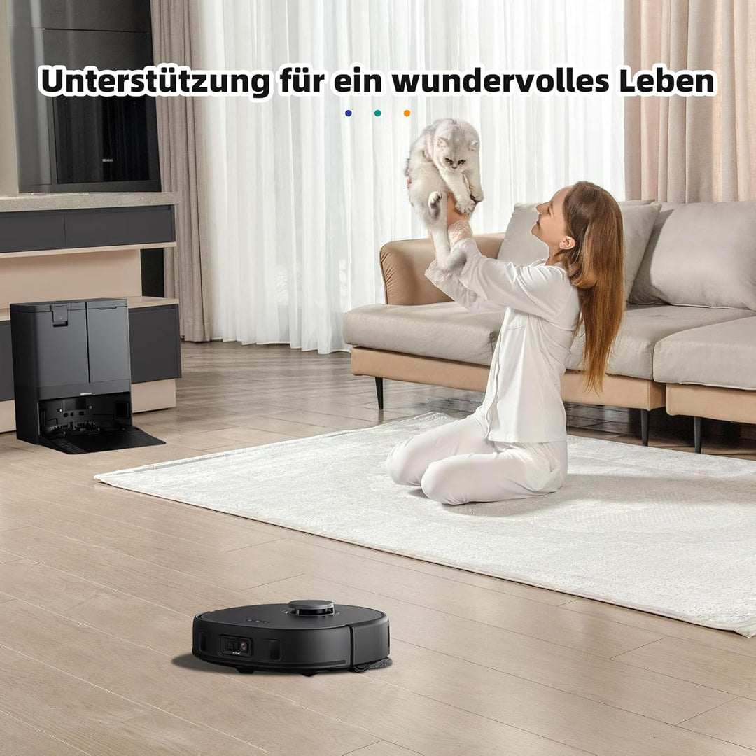 22 Stück Zubehörset für Eufy X10 Pro Omni Saugroboter, Ersatzteile Enthält 2 Hauptbürsten 4 Filter 6