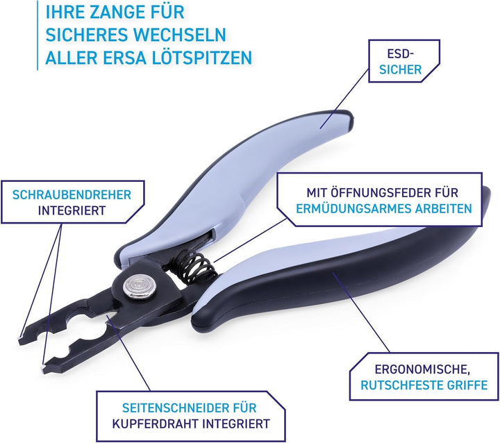 ERSA Zange für Lötspitzenwechsel 3ZT00164 Single, Single