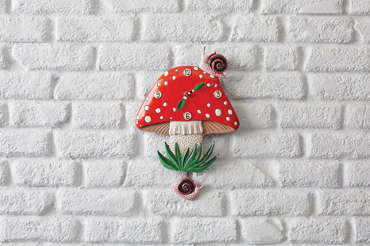 Enesco Allen Designs Fun-Guy Mushroom Wanduhr 29 x 24 cm Mehrfarbig