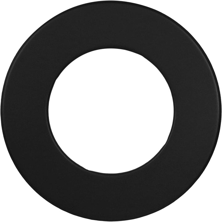 LANZZAS Rauchrohr Wand-Rosette mit 50 mm Rand - für den Durchmesser Ø 130 mm - Farbe: schwarz - Ofen