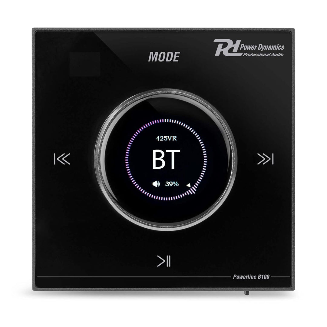Power Dynamics Powerline B100B Einbau Wand Stereo Verstärker, Audio Verstärker Bluetooth Unterputz-E