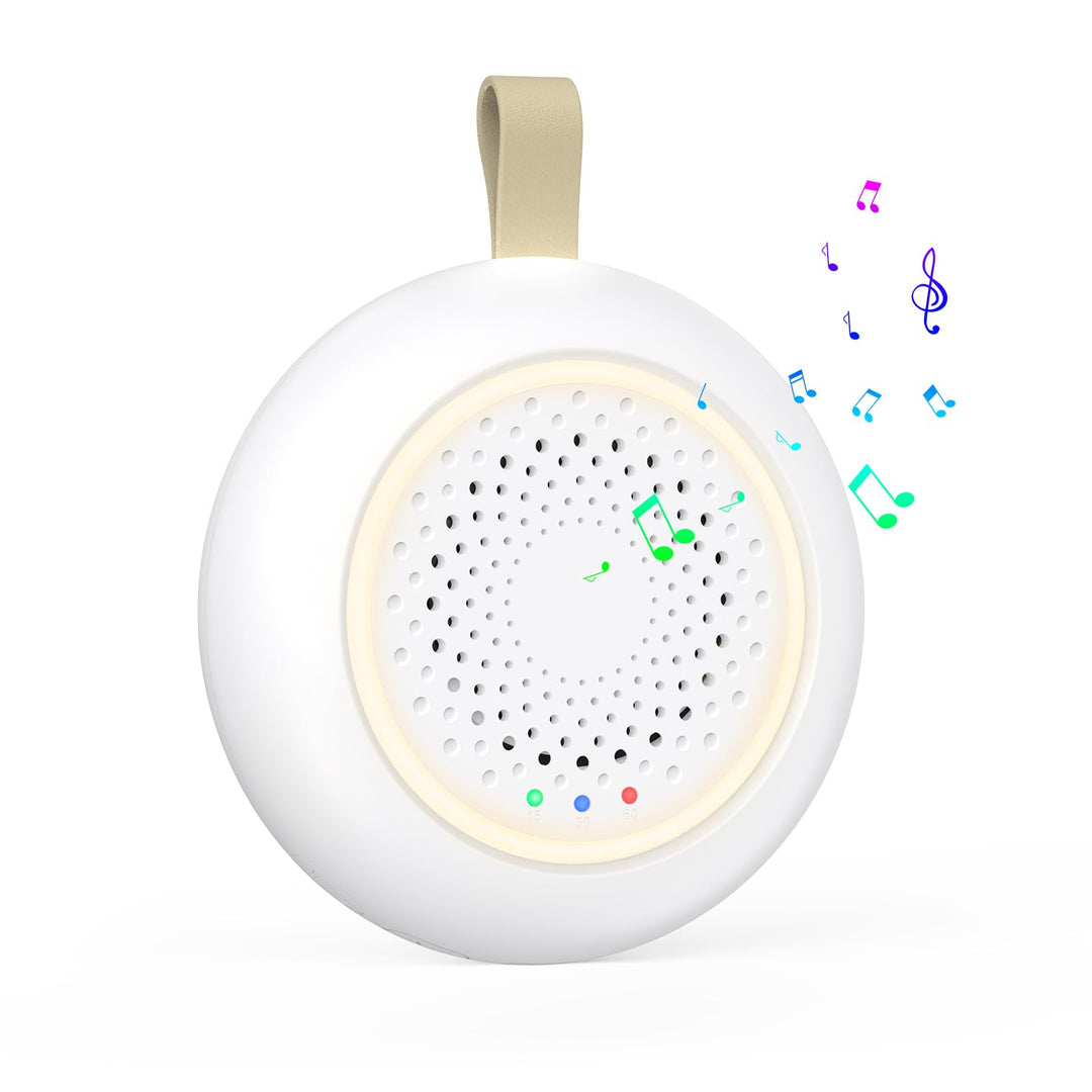 White Noise Machine Baby, Enschlafhilfe babys mit 24 Beruhigende Klänge & 3 Helligkeit Warmweisse Na