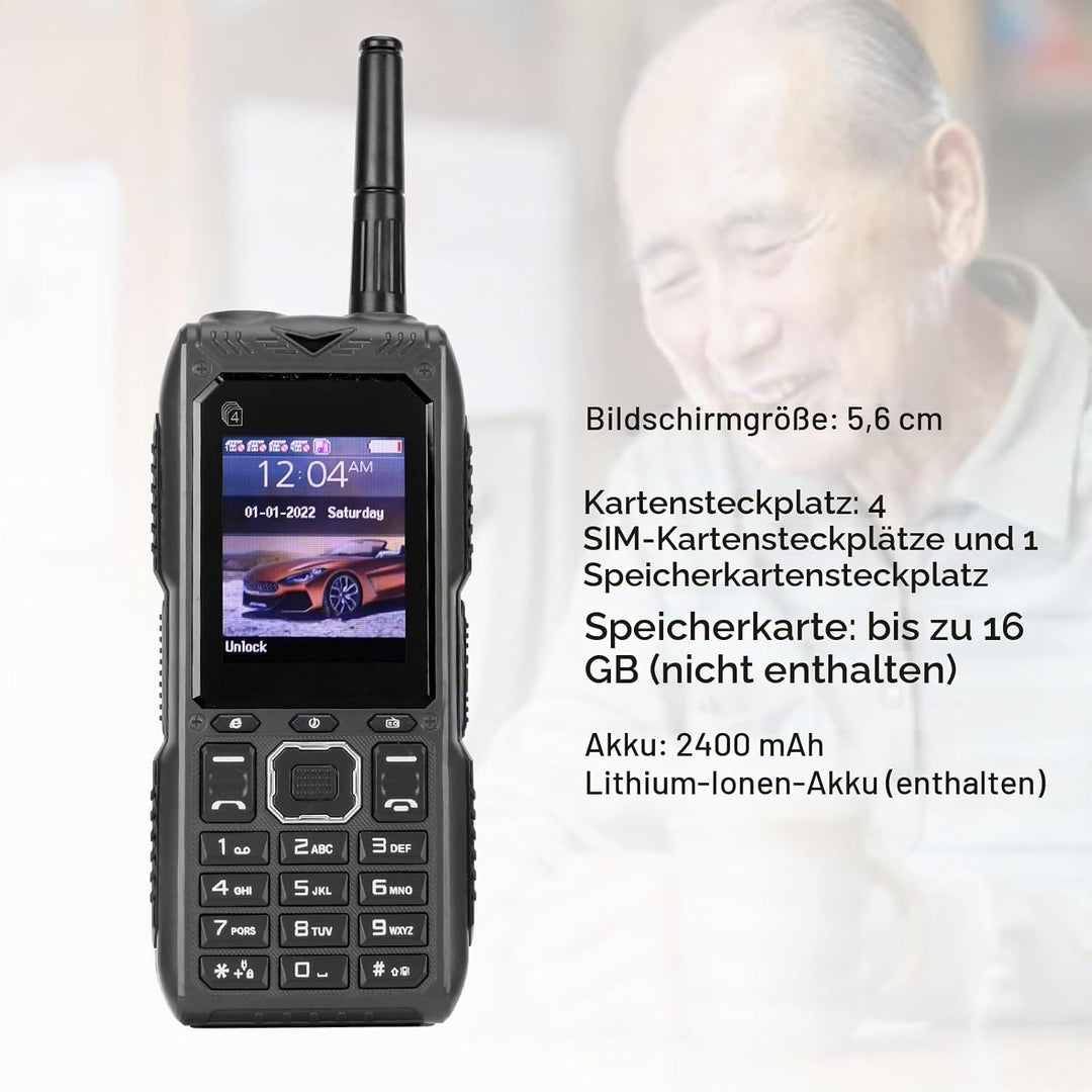 4G-Handy mit Grossen Tasten, Laute Stimme, HD-Bildschirm, mit Grosser Kapazität, Multifunktional, Ab