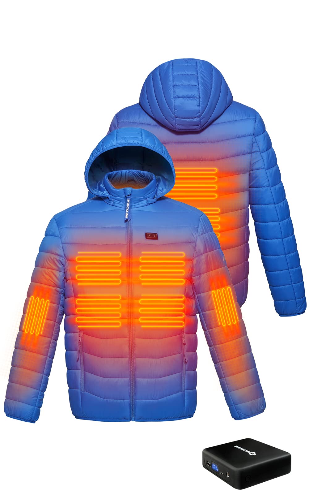ANTARCTICA GEAR Beheizbare Jacken Herren mit 16000 mAh Powerbank, Herren Softshell Heizjacke Warm Ha