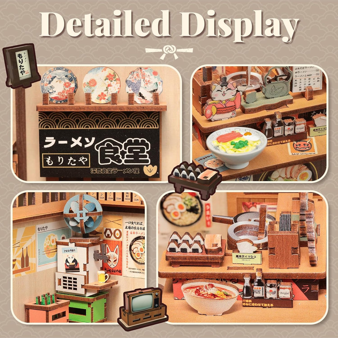 CUTEBEE Book Nook Kit - DIY Puppenhaus Miniatur Haus Selber Bauen mit Staubschutzhülle & LED-Licht |