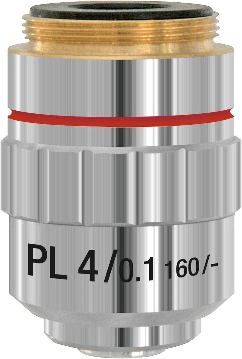 Bresser Objektiv, 5941504, DIN-PL 4x planachromatisch (Mikroskop), 4x