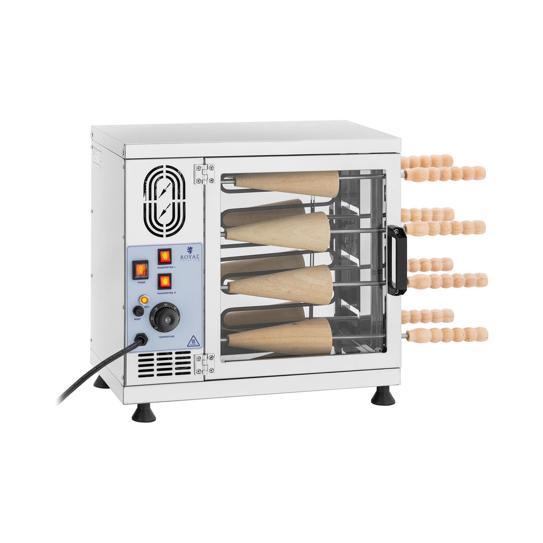 Royal Catering RCOV-02 Baumstriezel-Maschine - 16 Rollen - 3500 W - Royal Catering Baumstriezel-Ofen