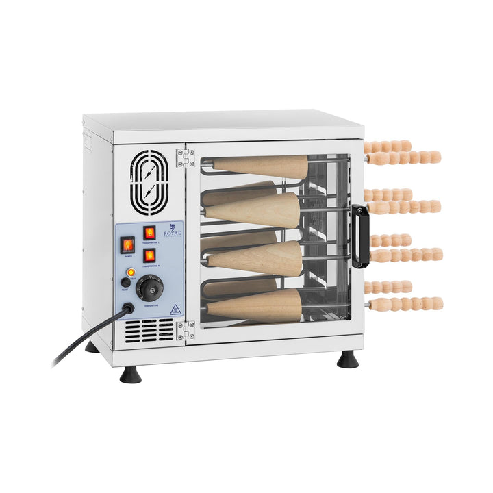 Royal Catering RCOV-02 Baumstriezel-Maschine - 16 Rollen - 3500 W - Royal Catering Baumstriezel-Ofen