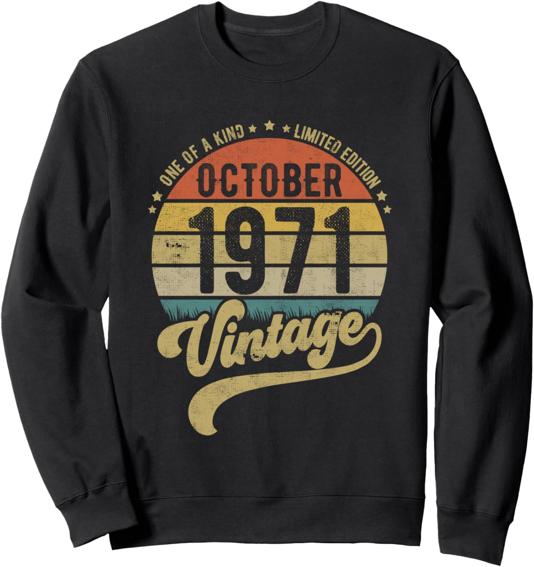 Reto 50. Geburtstag, 50 Jahre alt, geboren im Oktober 1971. Sweatshirt