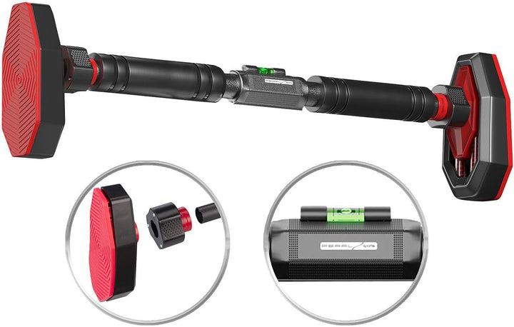 PEARL Sports Fitnessgeräte: Klimmzugstange für Türrahmen, Lock-Funktion, verstellbar, bis 300 kg (Kl