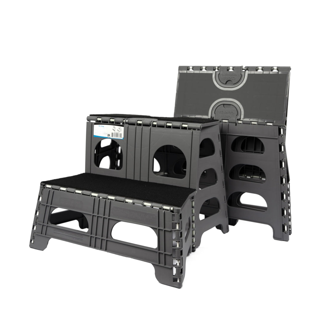 Bee Neat Hunde-Treppe, zusammenklappbar, tragbar, für grosse, mittlere und kleine Hunde, ideal für H