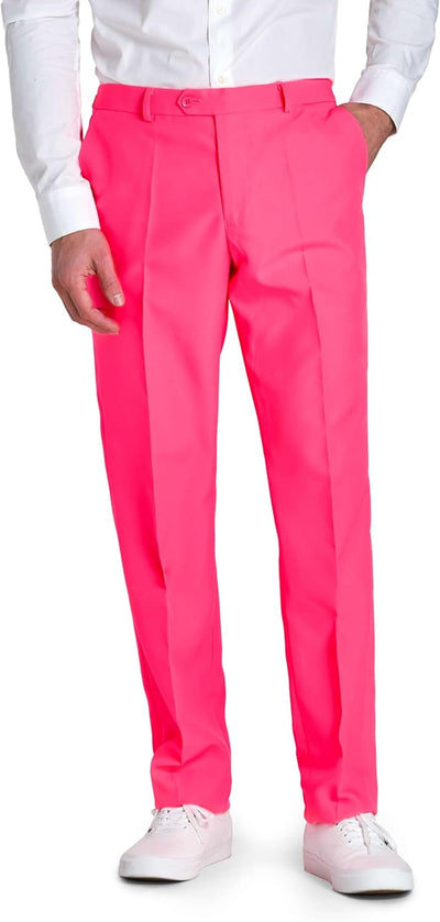 OppoSuits Herren Opposuits Halloween Suit For Men in Creepy And Stylish Print Anzug, Neon Pink Power
