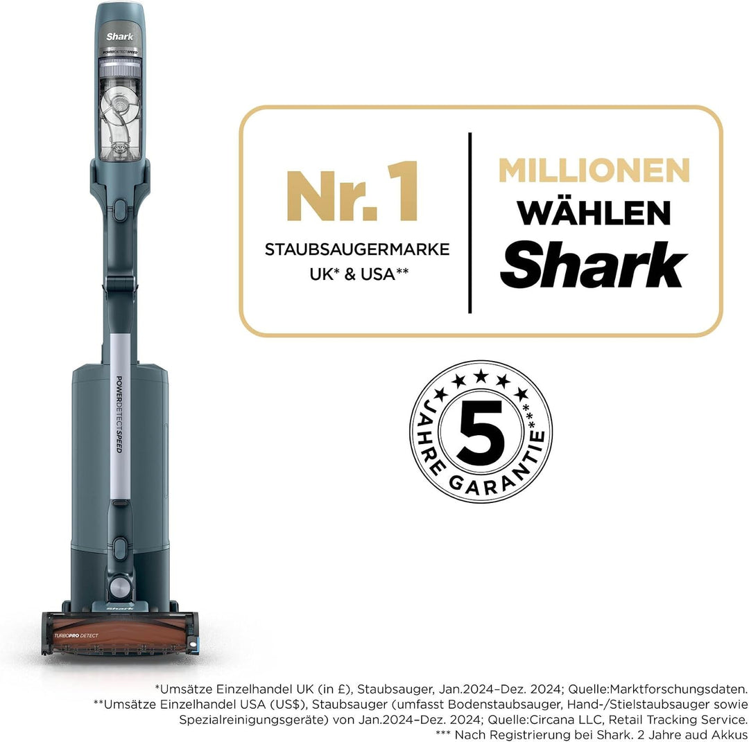 Shark PowerDetect Speed Luxe Collection Clean &amp; Empty Akku-Staubsauger, Anti-Allergen-HEPA-Filtratio