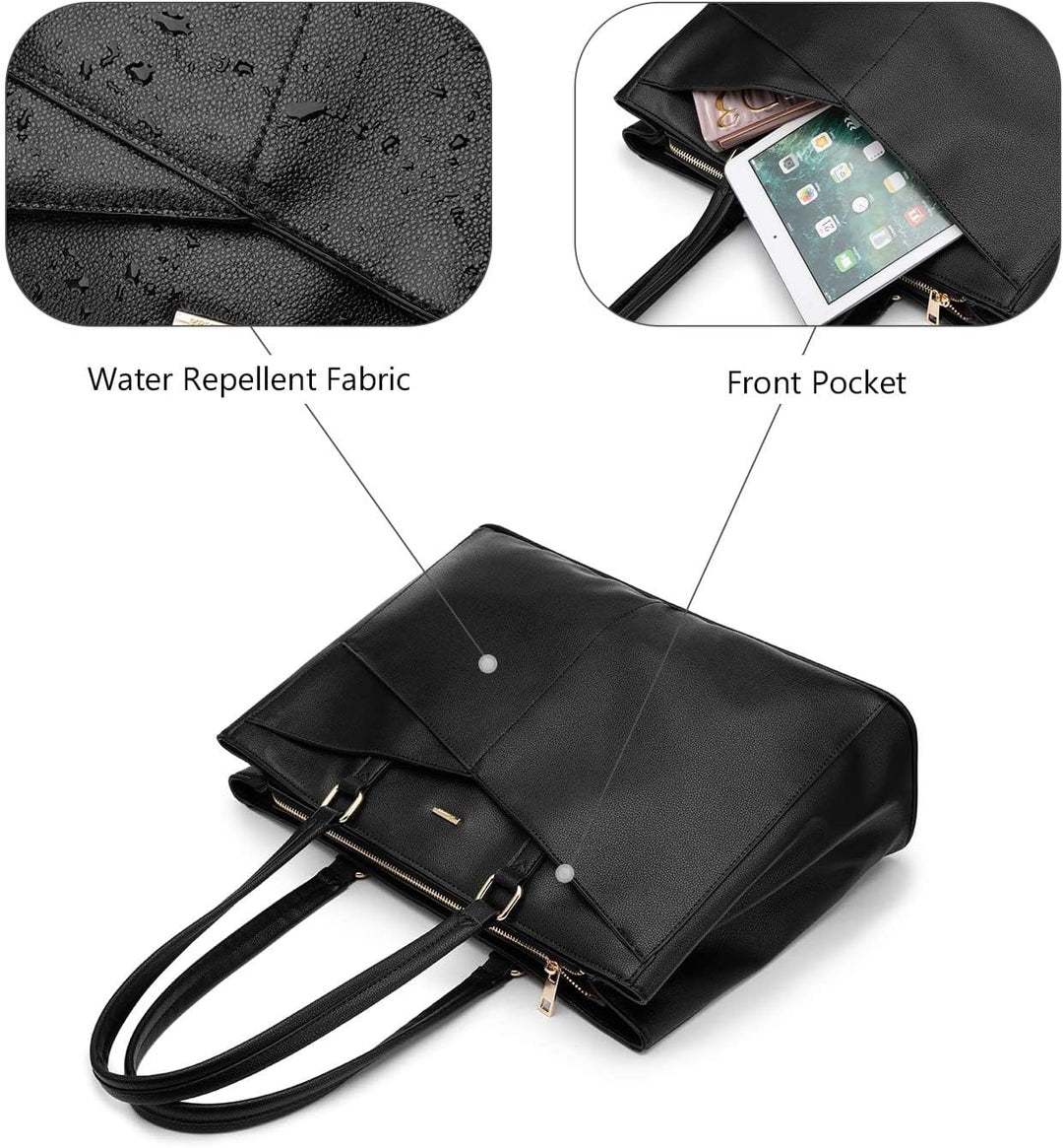 LOVEVOOK Laptoptasche Damen 17 Zoll, Handtasche Damen Arbeitstasche Lehrertasche Gross, Wasserdicht
