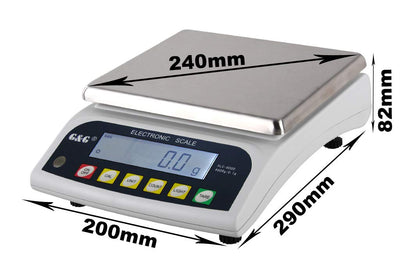 G&G PLC 6000g/0,1g Präzisionswaage Feinwaage Industriewaage Tischwaage Goldwaage/Batteriebetrieb mög