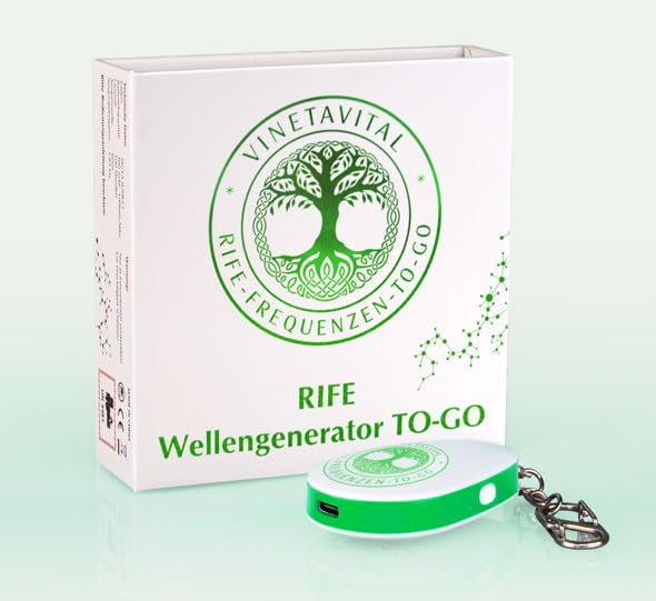 Rife Wellengenerator To-Go – Mobiler Frequenzgenerator mit 10 Rife-Frequenzen, kompakt & wiederaufla