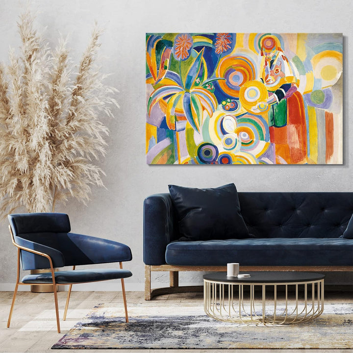 Leinwand (80x60cm): Robert Delaunay - Portugiesische Frau 80x60 cm, 80x60 cm
