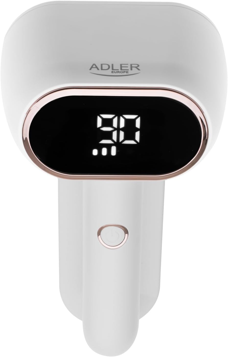 Adler Double Fusselentferner, 3 Geschwindigkeiten, LCD-Display, weiss