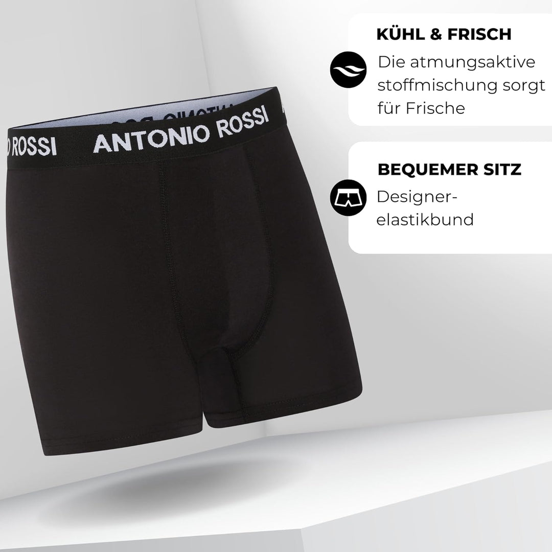 ANTONIO ROSSI (12er-Pack) Herren-Boxer-Hipster - Herren-Boxershorts Multipack mit elastischem Bund -