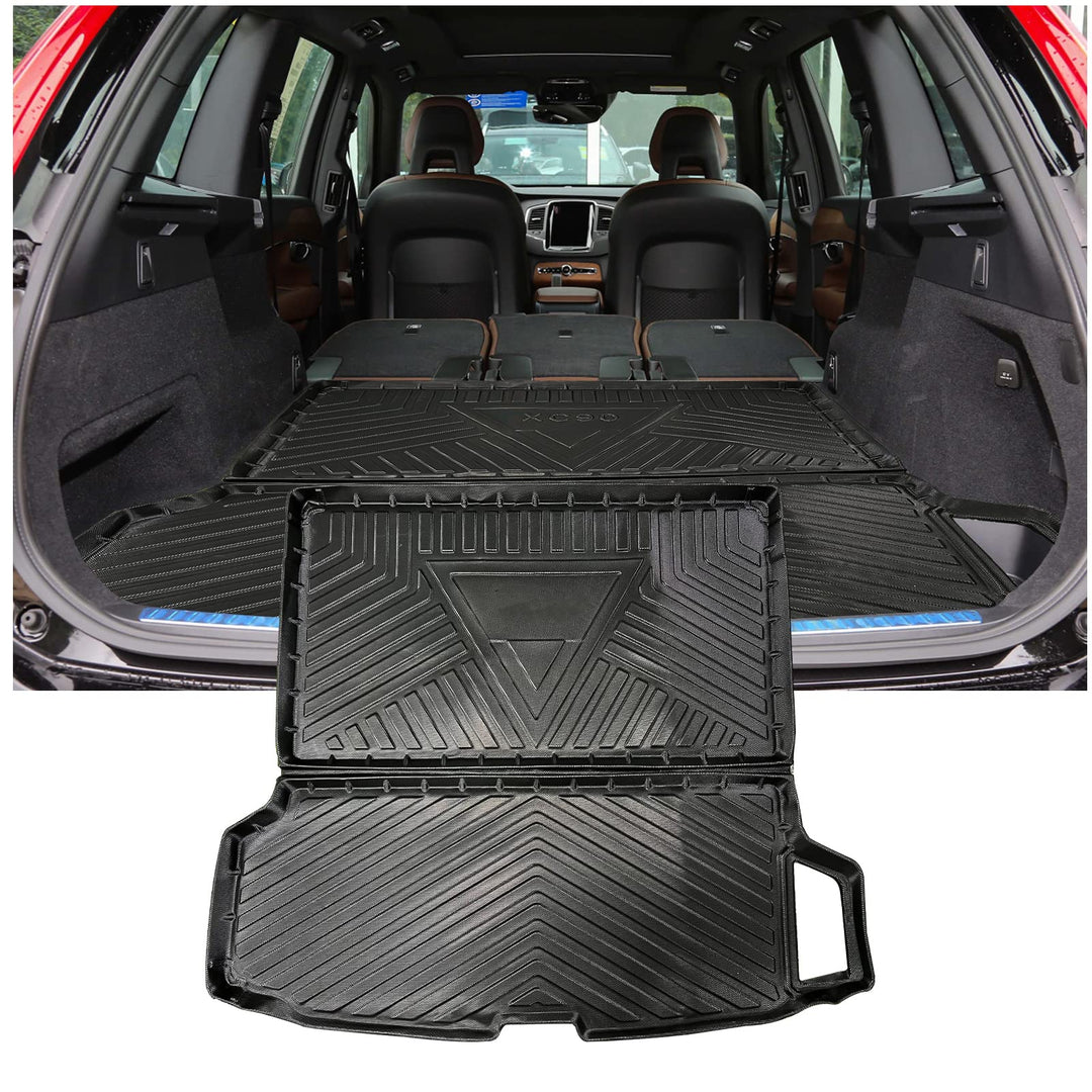 YEE PIN Für Volvo XC90 2015-2025,Kofferraummatte XC90 Gummi Kofferraumwanne Seitenschutz XC90 Gummim