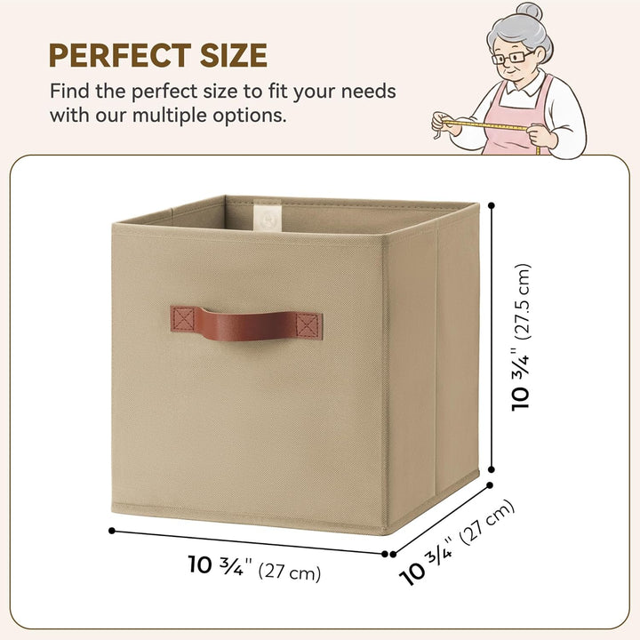 GRANNY SAYS Aufbewahrungswürfel Stoff, 6 Stück Aufbewahrungsboxen für Würfelregal, Regalkörbe 27 x 2