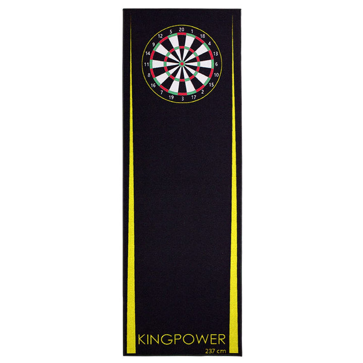 Kingpower Dartteppich mit Abwurflinie, Dart Zubehör mit Motiv, Dartmatte mit Oche, pflegeleichter Te