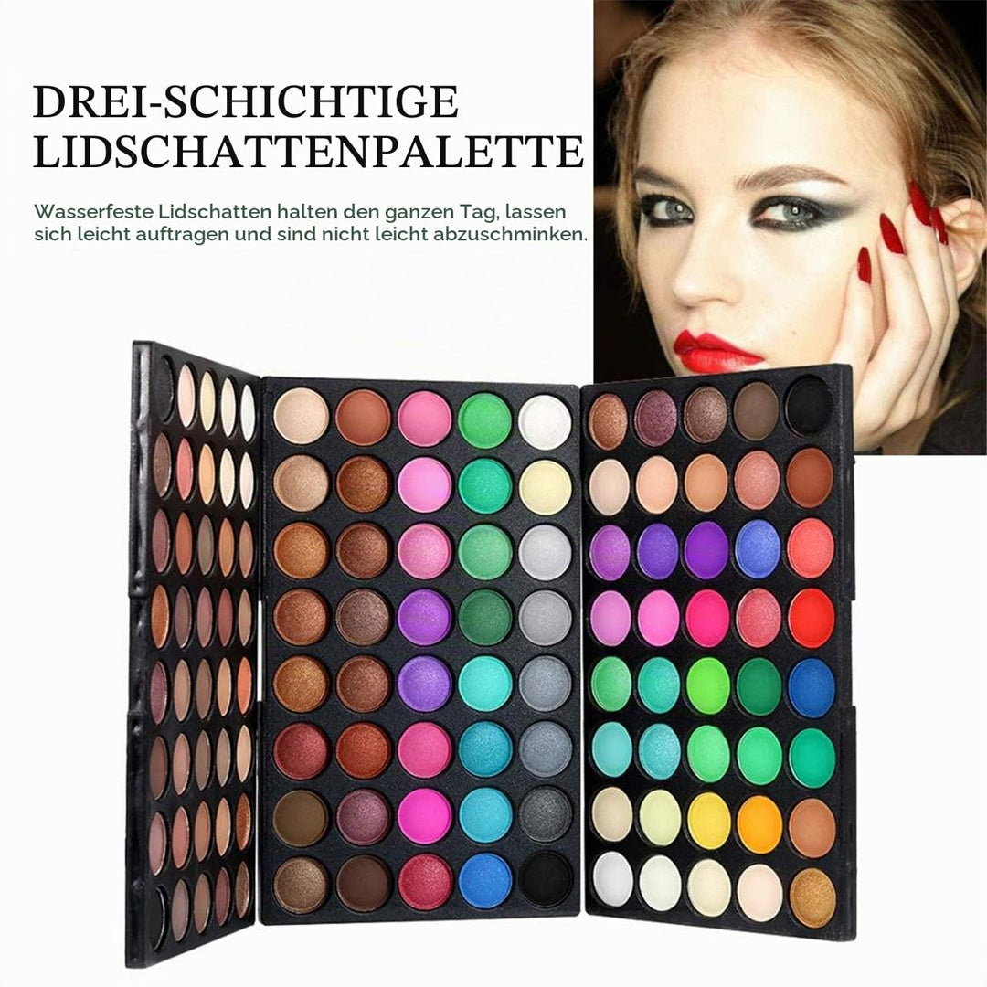 FantasyDay 120 Farben Hochpigmentierte Warme Natürliche Matt Schminke Lidschatten Palette Makeup Kit
