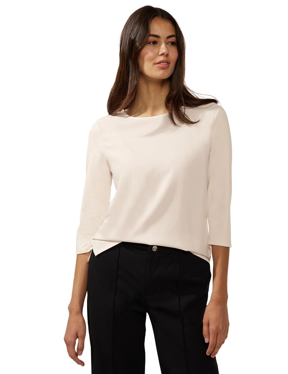 Street One Damen T-Shirt 3/4 Arm 38 Lucid White, 38 Lucid White