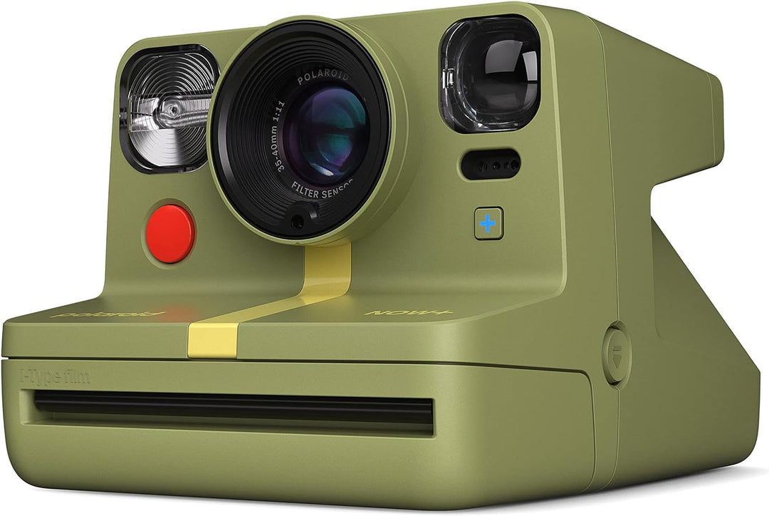 Polaroid Now+ Gen 2 Sofortbildkamera - Waldgrün & Color Film für 600 Bundle mit B&W Film, Bundle mit
