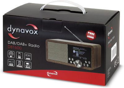 Dynavox DBT600 DAB+ Radio, tragbares, digitales UKW Radio, ideal als Küchenradio, Badradio, Büroradi