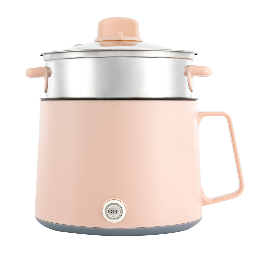 SABUIDDS 1.7L Elektrischer Hot Pot Topf, Multifunktions Elektro Kochtopf mit Warmhaltefunktion Tragb