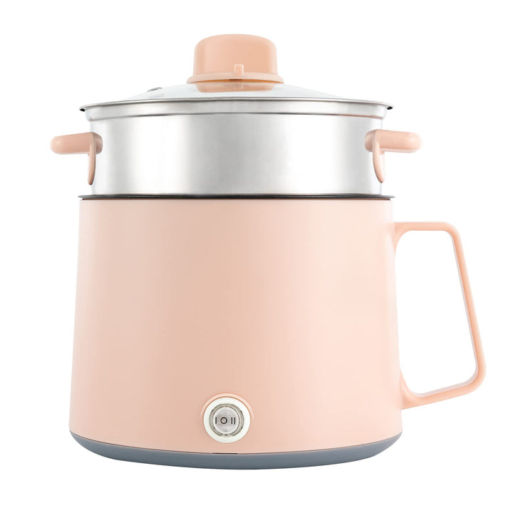 SABUIDDS 1.7L Elektrischer Hot Pot Topf, Multifunktions Elektro Kochtopf mit Warmhaltefunktion Tragb