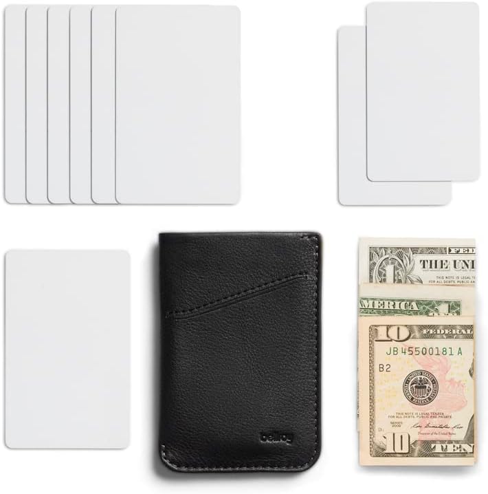 Bellroy Kartenhülle Slim Leder Geldbörse (max. 8 Karten und Scheine) Obsidian, Obsidian