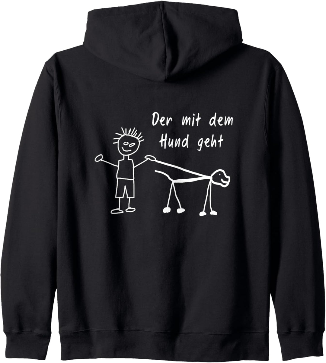 Der mit dem Hund geht - Spruch für das Herrchen Kapuzenjacke