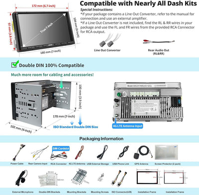 ATOTO S8MS Digital Media-Receiver Android Doppel-DIN Autoradio, 7 Zoll Display, Android Auto drahtlo