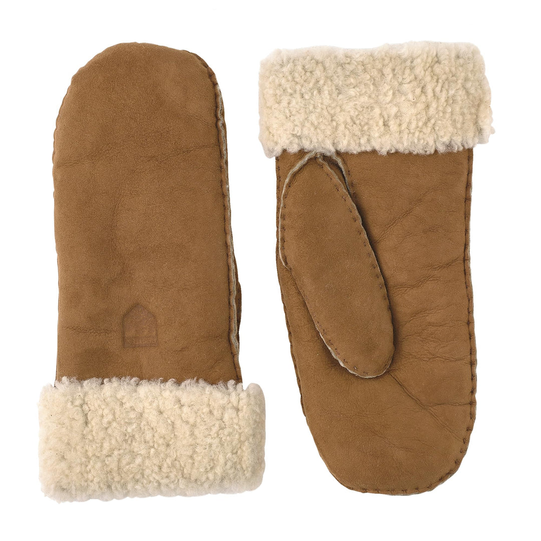 Hestra Lederhandschuhe für Damen: Lammfell Dünner Winterhandschuh mit Fellmanschette 9 Beige, 9 Beig