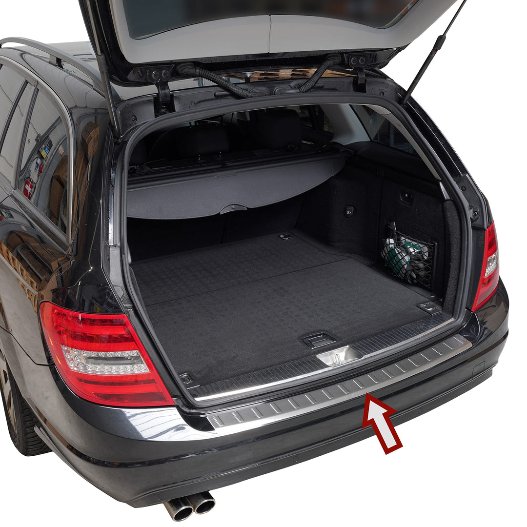 Recambo Ladekantenschutz Edelstahl kompatibel für Mercedes C-KLASSE, S204 Kombi | 2007-2015 - matt g