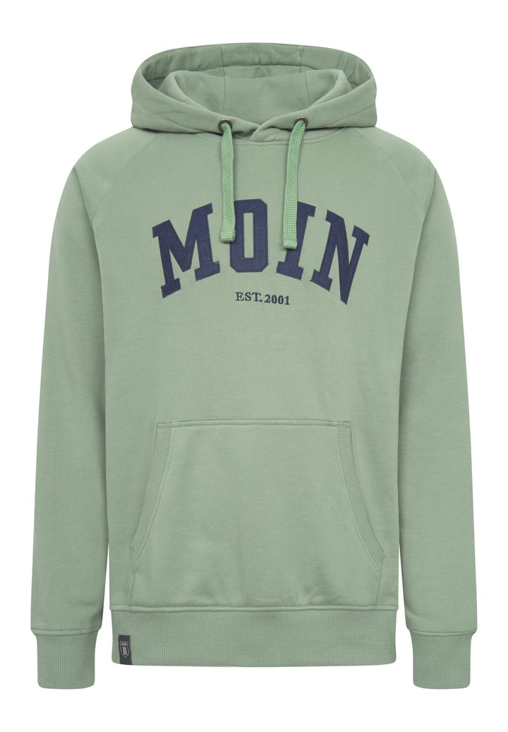 derbe Herren Hoodie Moin GOTS S Hedge Green/Navy, S Hedge Green/Navy