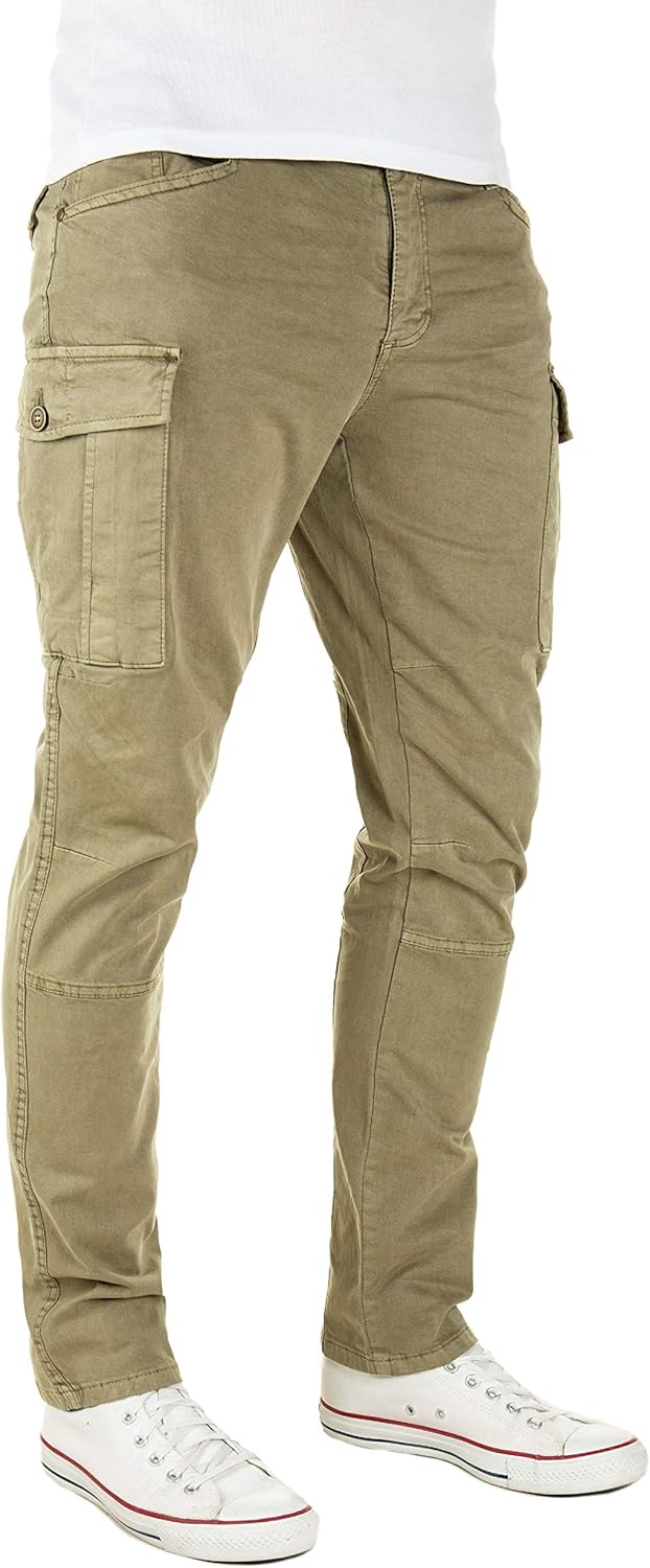 Yazubi Jayden - Herren Cargo Hose - Baumwoll Cargo Jeans 29W / 30L Grün (Dusky Green 170517), 29W /