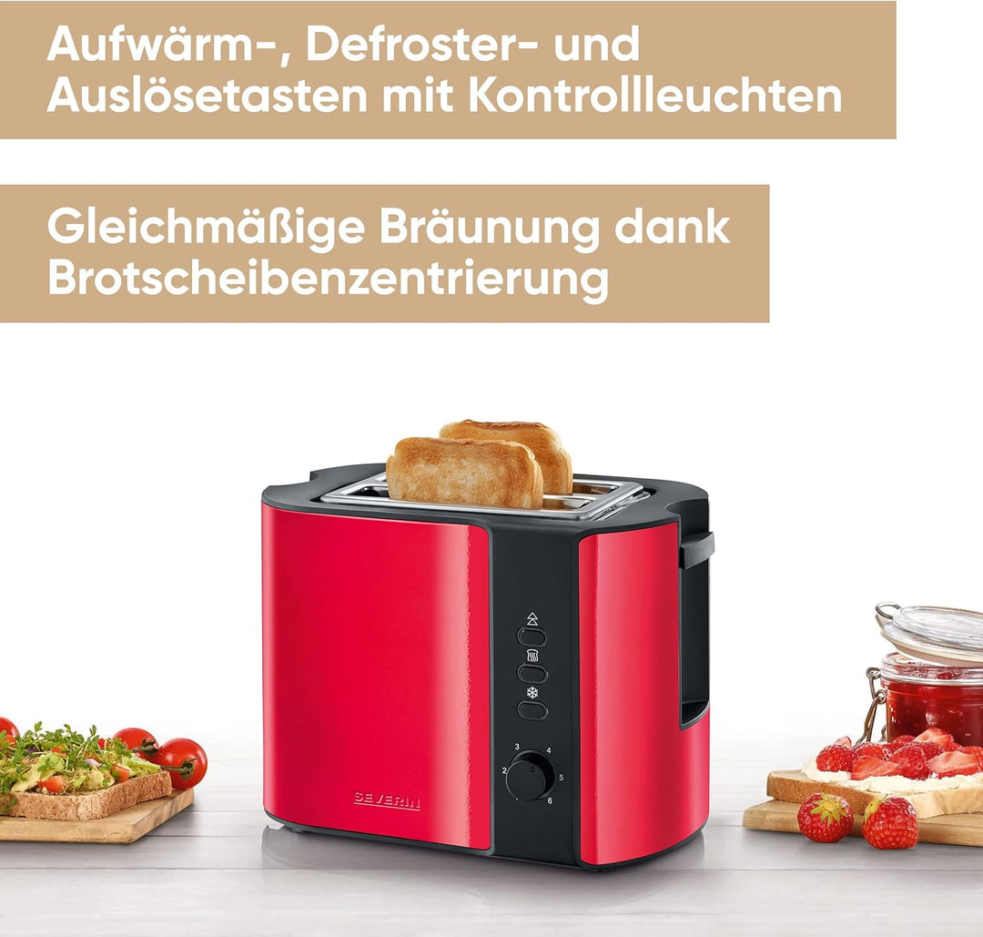 SEVERIN Automatik-Toaster, Toaster mit Brötchenaufsatz, hochwertiger Edelstahl Toaster zum Toasten,