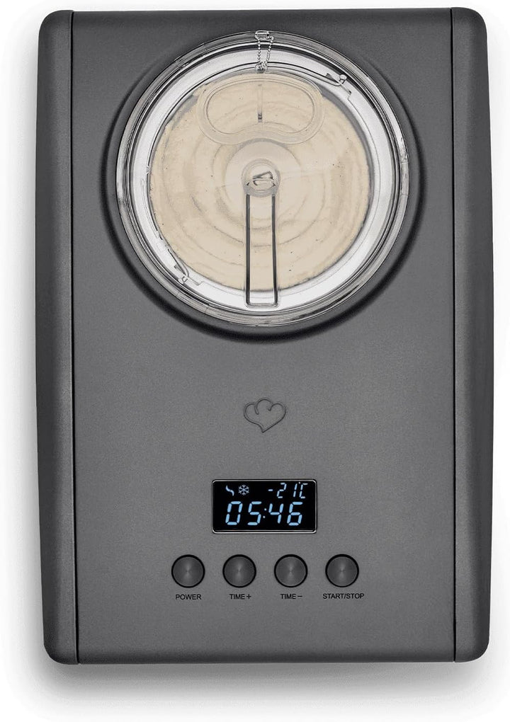 SPRINGLANE Eismaschine Emma 1,5 L mit selbstkühlendem Kompressor 150 W, Eiscrememaschine aus Edelsta