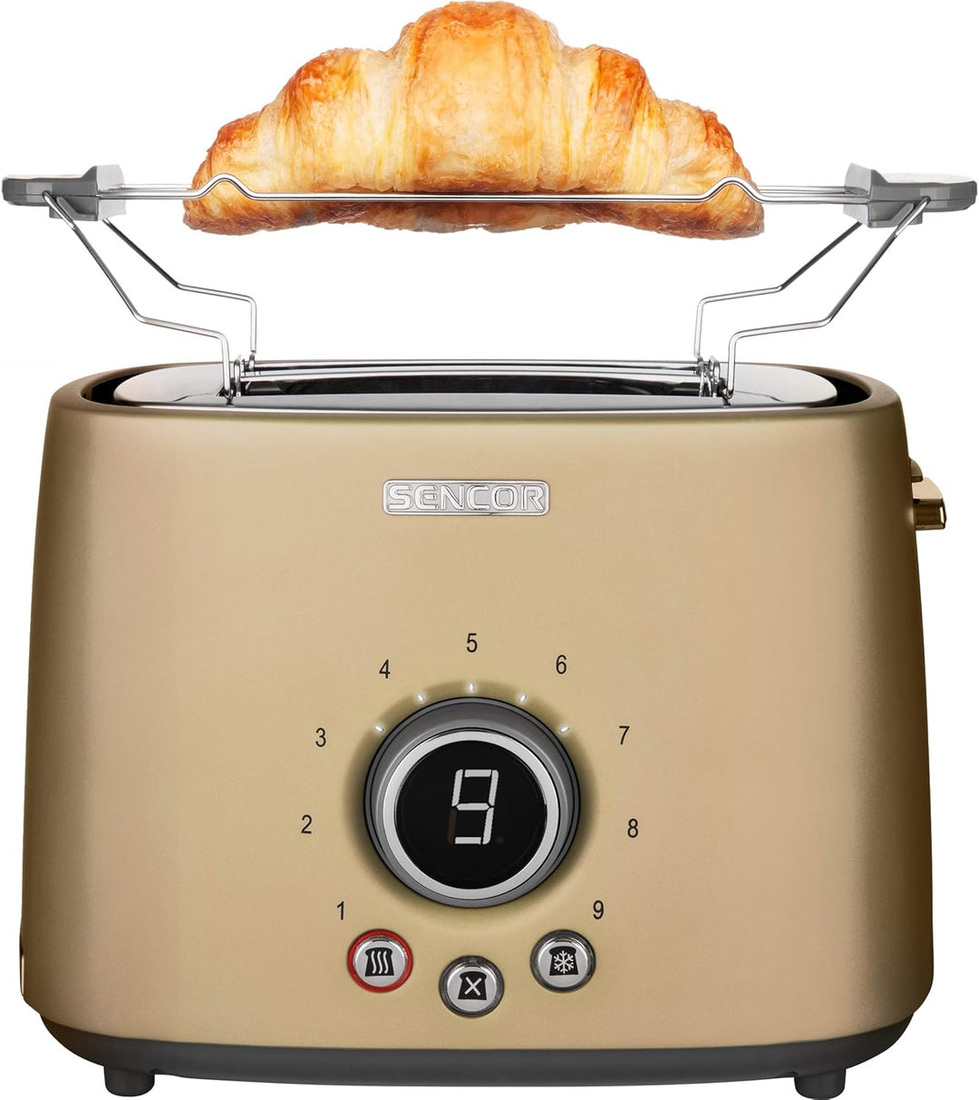 SENCOR STS 6057CH 2-Scheiben-Toaster (1000 Watt, Elektronischer Timer - 9 Stufen der Röstintensitätr